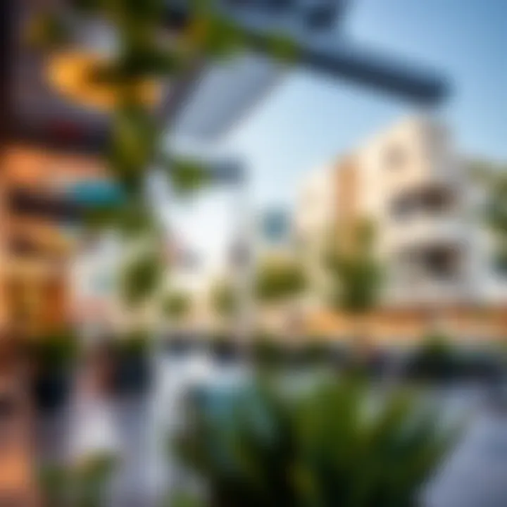 Close-up of vibrant community spaces within Petalz by Danube