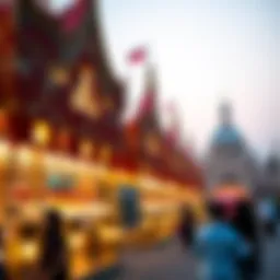 A vibrant celebration during Eid in Dubai showcasing traditional decorations and festivities