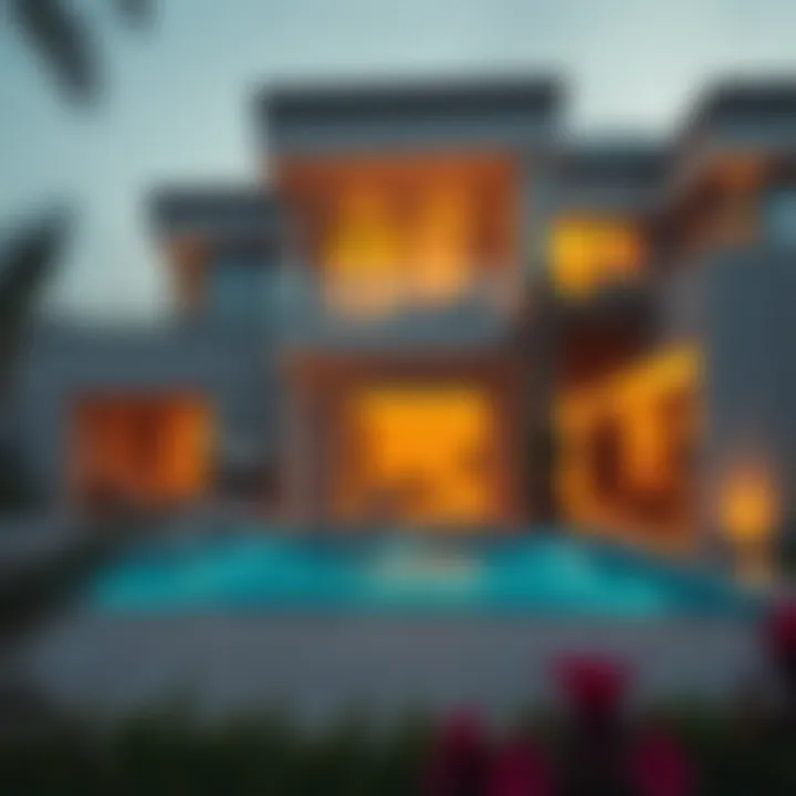 Luxury villa in Dubai showcasing modern architecture