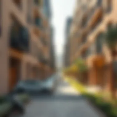 Trendy neighborhood in Dubai with vibrant community life