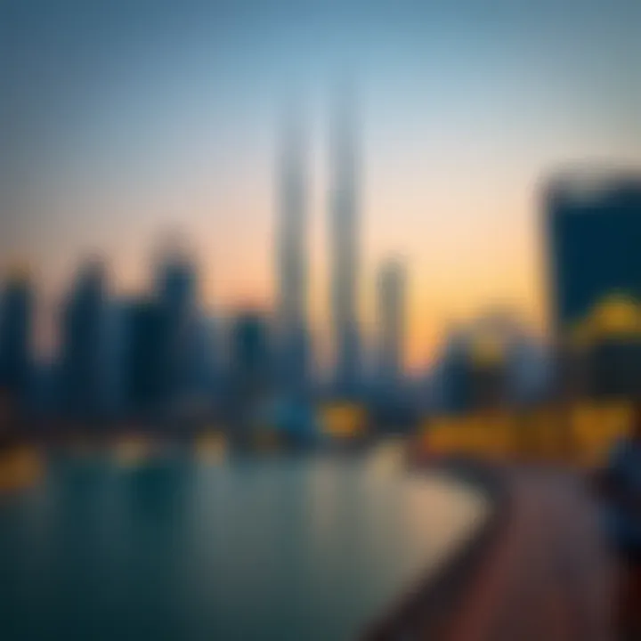 Dubai skyline highlighting iconic skyscrapers