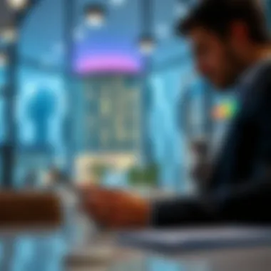 Exploring banking options digitally A person reviewing banking options on a digital device