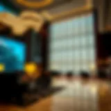 Luxurious lobby of Staybridge Suites Dubai Internet City