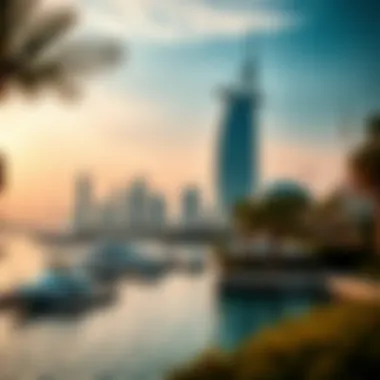 Breathtaking Waterfront Landscape Stunning waterfront view of Sur la Mer in Dubai