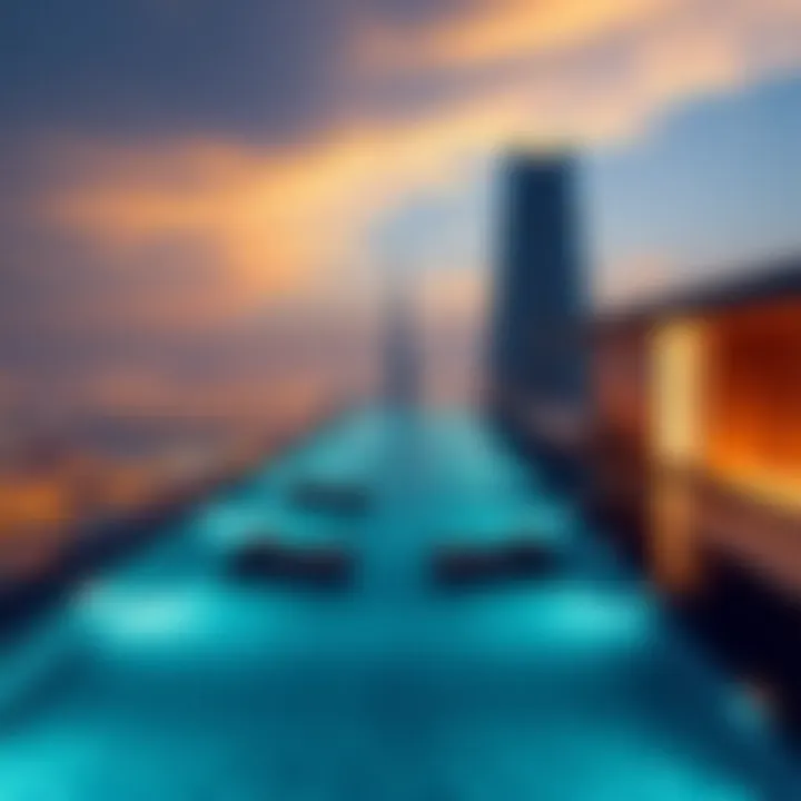 Infinity pool with panoramic views at The Address Sky View