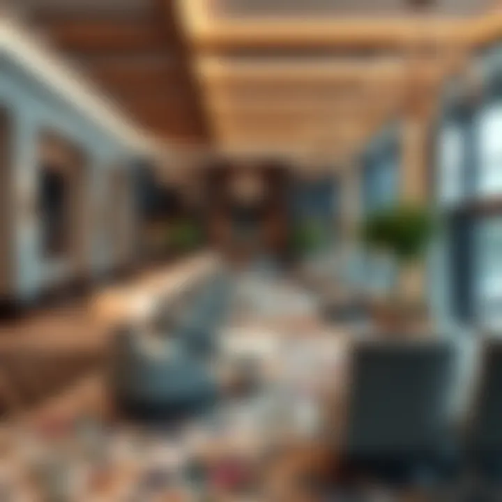 Exclusive membership lounge with upscale ambiance