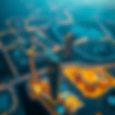 Aerial view of Dubai showcasing the strategic location of the Yes Tower