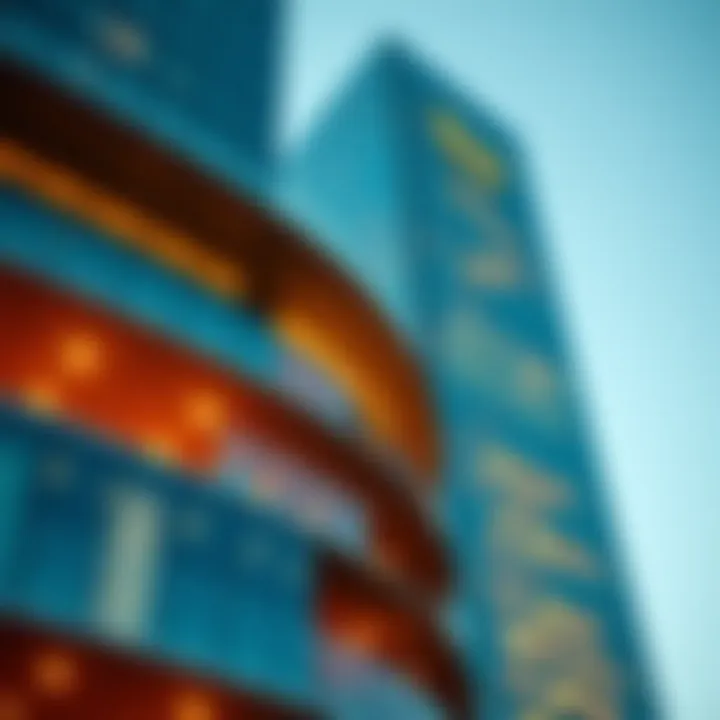 Architectural details highlighting the innovative design of the Yes Tower