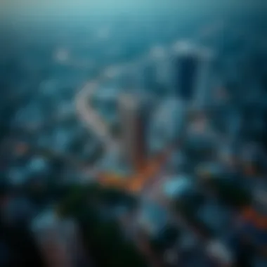 Neighborhood Dynamics Surrounding Trio 2 Tower Aerial view highlighting the neighborhood surrounding Trio 2 Tower