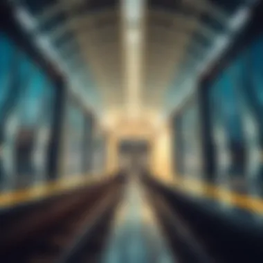 Modern Architecture of Al Jaddaf Metro Station Inside view of Al Jaddaf Metro Station showcasing modern architecture