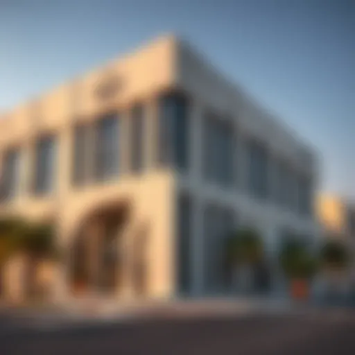 Architectural Design of Al Manara Center Facade of Al Manara Center showcasing its architectural design