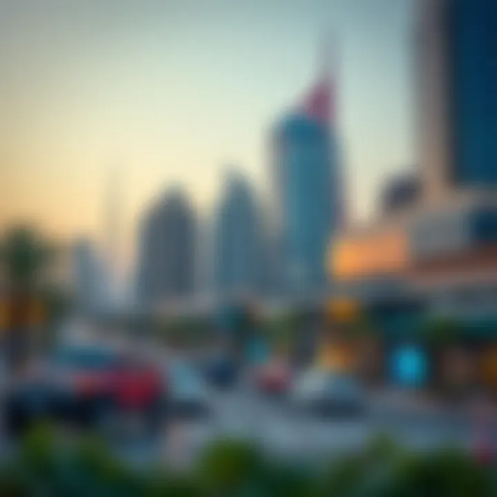 Impact of جميرا مول on Local Real Estate Market Landscape view highlighting the impact of جميرا مول on local real estate