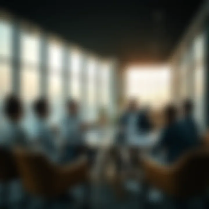 A meeting between brokers discussing property deals
