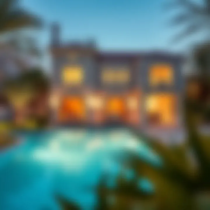 Luxury Villa with Pool A luxurious villa with a pool in a prestigious neighborhood