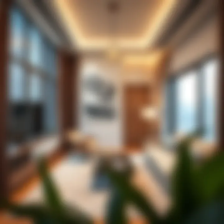 Illustration of a modern apartment interior in Dubai