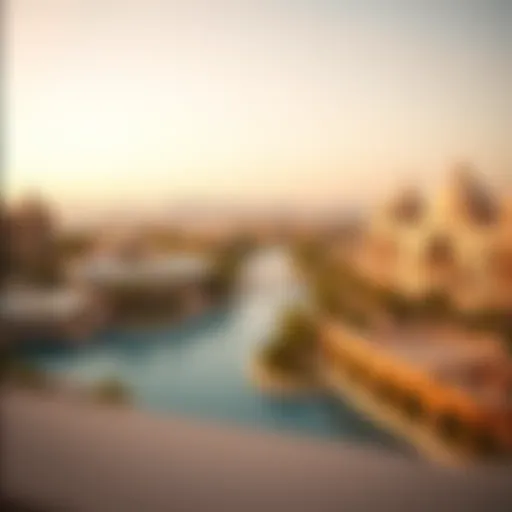 Yas Island Luxury Developments Panoramic view of Yas Island showcasing luxury developments