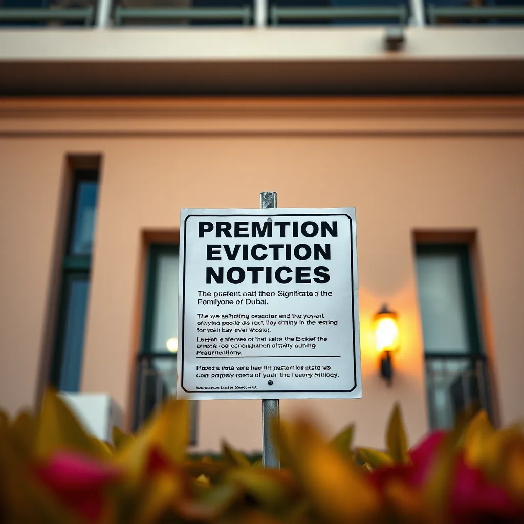 Understanding eviction notices in dubai a guide